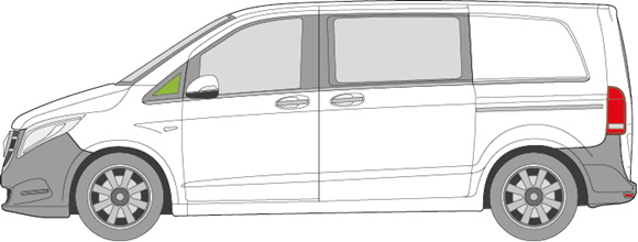 Afbeelding van Zijruit links Mercedes Vito (zonder chroom)