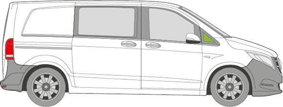 Afbeelding van Zijruit rechts Mercedes Vito 