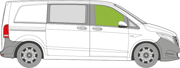 Afbeelding van Zijruit rechts Mercedes Vito 