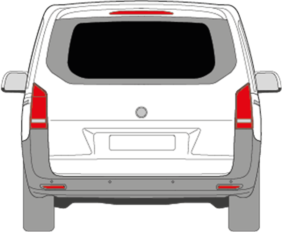 Afbeelding van Achterruit Mercedes Vito(DONKER EN UITSTELBAAR)
