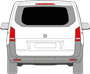 Afbeelding van Achterruit Mercedes Vito(DONKER EN UITSTELBAAR)