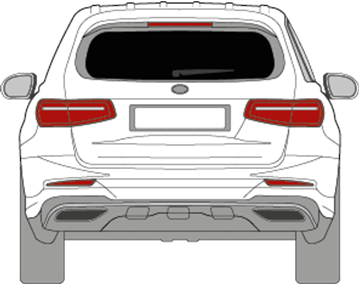 Afbeelding van Achterruit Mercedes GLC-klasse (DONKERE RUIT) 