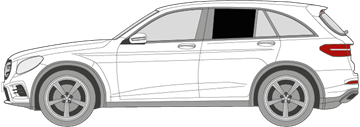 Afbeelding van Zijruit links Mercedes GLC-klasse (DONKERE RUIT)