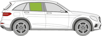 Afbeelding van Zijruit rechts Mercedes GLC-klasse  