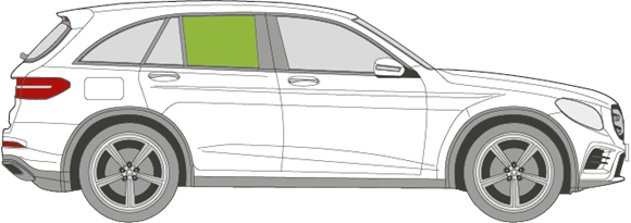 Afbeelding van Zijruit rechts Mercedes GLC-klasse  