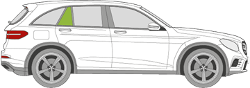 Afbeelding van Zijruit rechts Mercedes GLC-klasse  