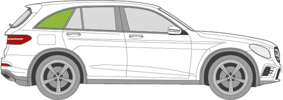 Afbeelding van Zijruit rechts Mercedes GLC-klasse  