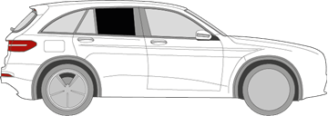 Afbeelding van Zijruit rechts Mercedes GLC-klasse (DONKERE RUIT)