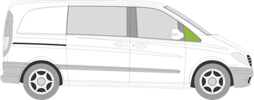 Afbeelding van Zijruit rechts Mercedes Vito (getint)