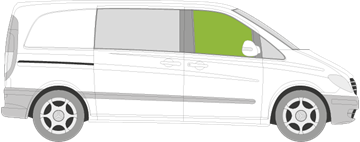 Afbeelding van Zijruit rechts Mercedes Vito (getint)