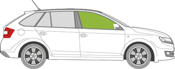 Afbeelding van Zijruit rechts Skoda Rapid break 