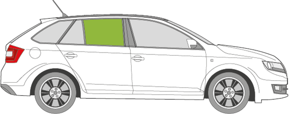 Afbeelding van Zijruit rechts Skoda Rapid break 