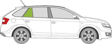 Afbeelding van Zijruit rechts Skoda Rapid break 