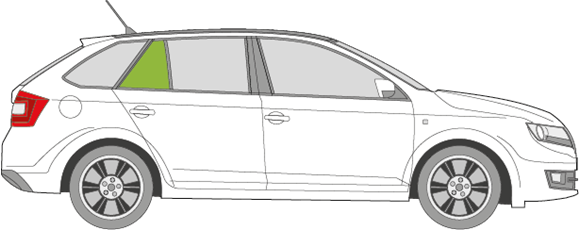 Afbeelding van Zijruit rechts Skoda Rapid break 