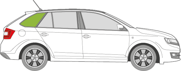 Afbeelding van Zijruit rechts Skoda Rapid break 