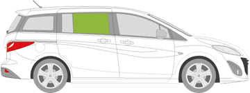 Afbeelding van Zijruit rechts Mazda 5 2010-