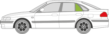 Afbeelding van Zijruit links Mazda 626