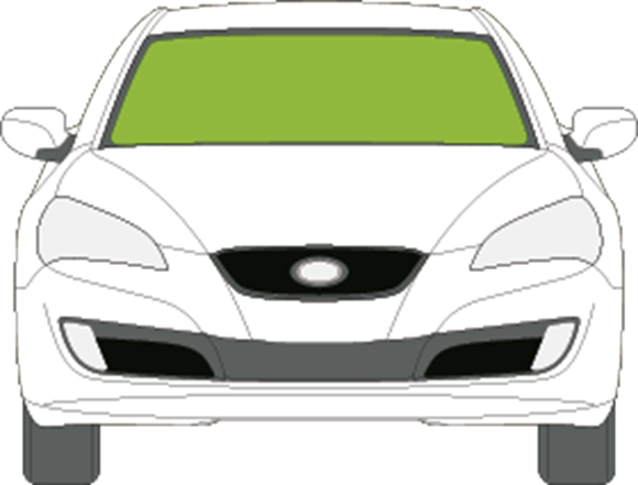 Afbeelding van Voorruit Hyundai Genesis zonneband/ruitenwisserverwarming