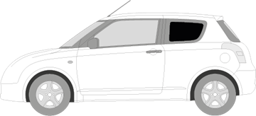 Afbeelding van Zijruit links Suzuki Swift 3 deurs (DONKERE RUIT)