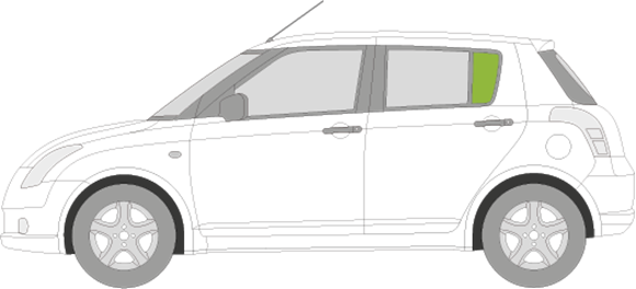 Afbeelding van Zijruit links Suzuki Swift 5 deurs