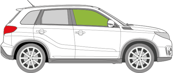 Afbeelding van Zijruit rechts Suzuki Vitara 