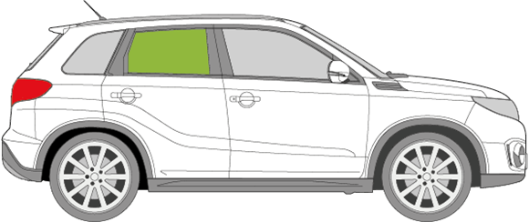 Afbeelding van Zijruit rechts Suzuki Vitara 