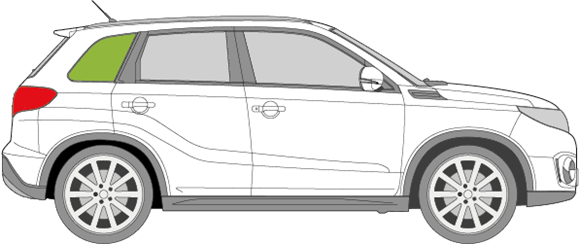 Afbeelding van Zijruit rechts Suzuki Vitara 