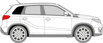 Afbeelding van Zijruit rechts Suzuki Vitara (DONKERE RUIT)