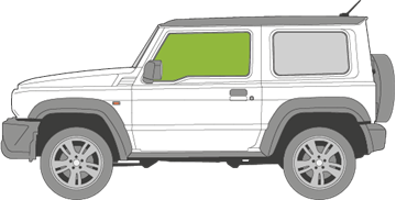 Afbeelding van Zijruit links Suzuki Jimny 3 deurs