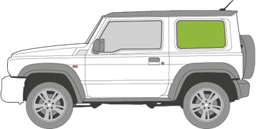 Afbeelding van Zijruit links Suzuki Jimny 3 deurs