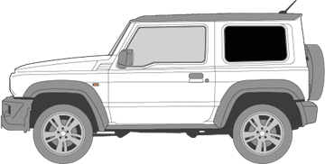 Afbeelding van Zijruit links Suzuki Jimny 3 deurs (DONKERE RUIT)