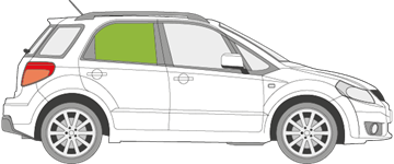 Afbeelding van Zijruit rechts Suzuki SX4 5 deurs