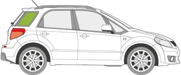 Afbeelding van Zijruit rechts Suzuki SX4 5 deurs