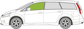 Afbeelding van Zijruit links Mitsubishi Grandis 