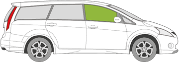 Afbeelding van Zijruit rechts Mitsubishi Grandis 