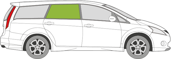 Afbeelding van Zijruit rechts Mitsubishi Grandis 