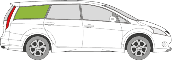 Afbeelding van Zijruit rechts Mitsubishi Grandis 