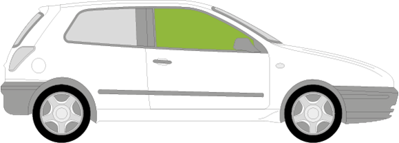 Afbeelding van Zijruit rechts Fiat Bravo 3 deurs