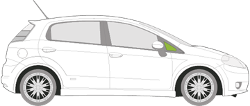 Afbeelding van Zijruit rechts Fiat Grande Punto 5 deurs 