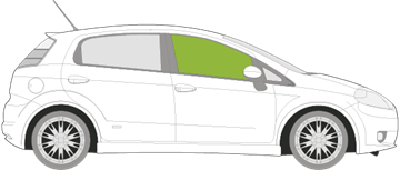 Afbeelding van Zijruit rechts Fiat Grande Punto 5 deurs 