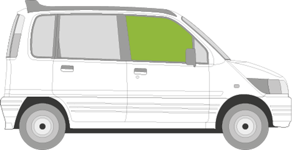 Afbeelding van Zijruit rechts Daihatsu Move