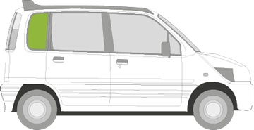 Afbeelding van Zijruit rechts Daihatsu Move