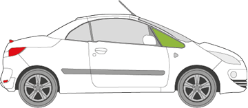 Afbeelding van Zijruit rechts Mitsubishi Colt CZC