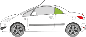 Afbeelding van Zijruit links Mitsubishi Colt CZC