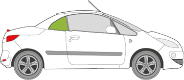 Afbeelding van Zijruit rechts Mitsubishi Colt CZC