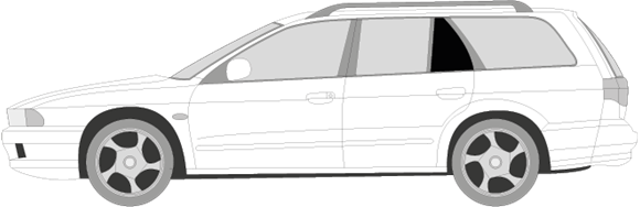 Afbeelding van Zijruit links Mitsubushi Galant break (DONKERE RUIT)