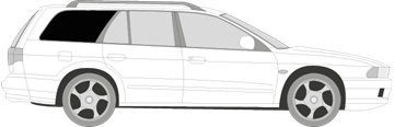 Afbeelding van Zijruit rechts Mitsubushi Galant break (DONKERE RUIT)
