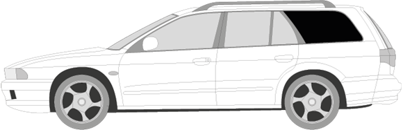 Afbeelding van Zijruit links Mitsubushi Galant break (DONKERE RUIT)