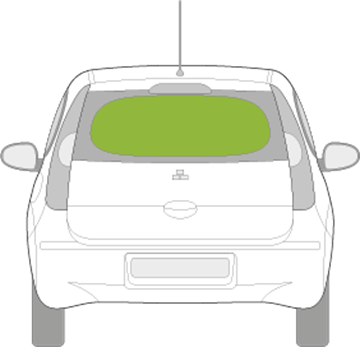 Afbeelding van Achterruit Mitsubishi Colt 5 deurs 2004-2007