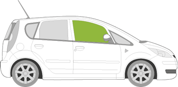 Afbeelding van Zijruit rechts Mitsubishi Colt 5 deurs